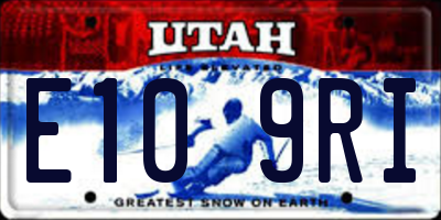UT license plate E109RI
