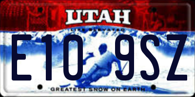 UT license plate E109SZ