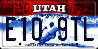 UT license plate E109TL