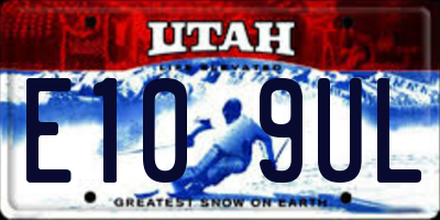 UT license plate E109UL