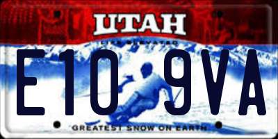 UT license plate E109VA