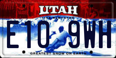 UT license plate E109WH