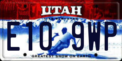 UT license plate E109WP