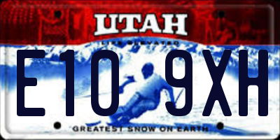 UT license plate E109XH