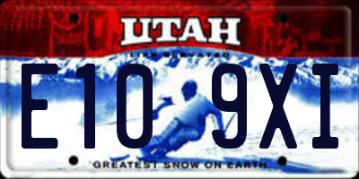 UT license plate E109XI