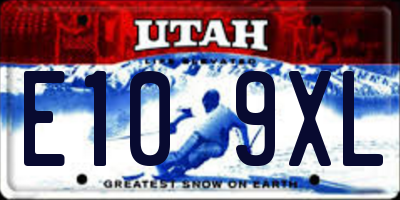 UT license plate E109XL