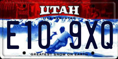 UT license plate E109XQ