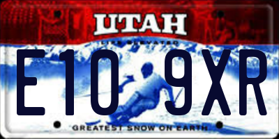 UT license plate E109XR