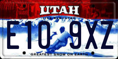 UT license plate E109XZ