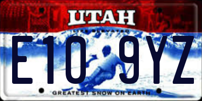 UT license plate E109YZ
