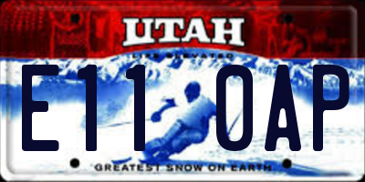 UT license plate E110AP
