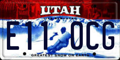UT license plate E110CG
