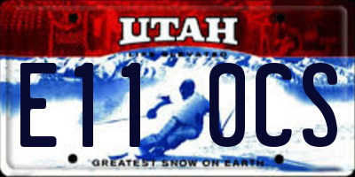 UT license plate E110CS