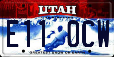 UT license plate E110CW