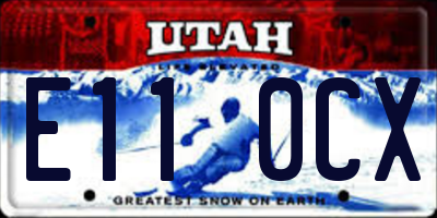 UT license plate E110CX