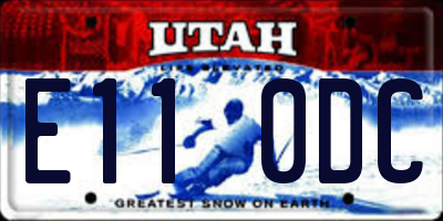 UT license plate E110DC