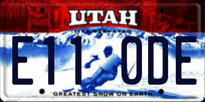 UT license plate E110DE