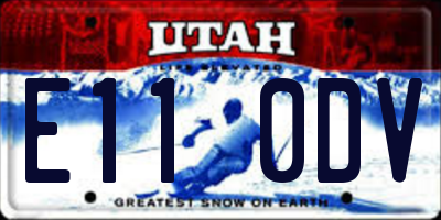 UT license plate E110DV