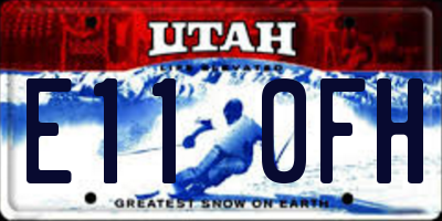 UT license plate E110FH