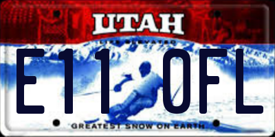 UT license plate E110FL