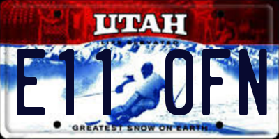UT license plate E110FN