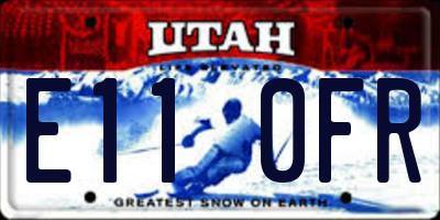 UT license plate E110FR
