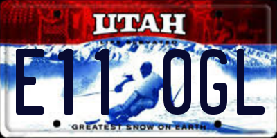UT license plate E110GL