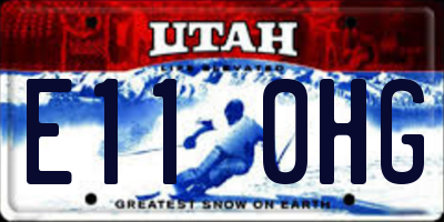 UT license plate E110HG