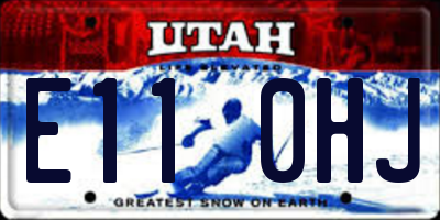 UT license plate E110HJ