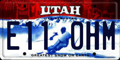 UT license plate E110HM
