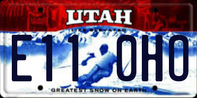 UT license plate E110HO