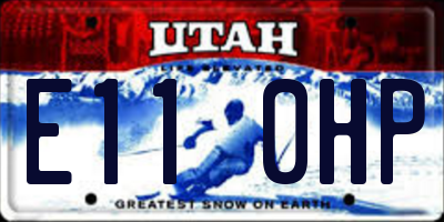 UT license plate E110HP