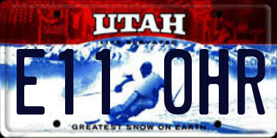 UT license plate E110HR