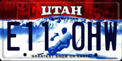 UT license plate E110HW