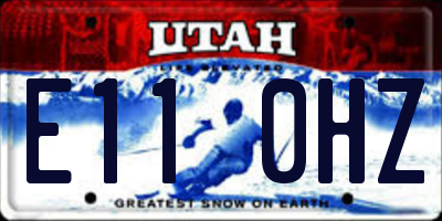 UT license plate E110HZ
