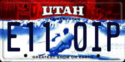 UT license plate E110IP
