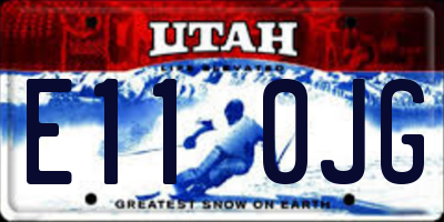 UT license plate E110JG