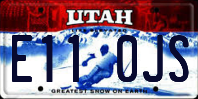 UT license plate E110JS