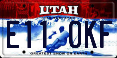 UT license plate E110KF
