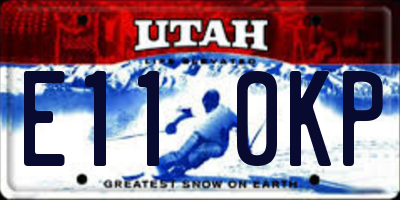 UT license plate E110KP