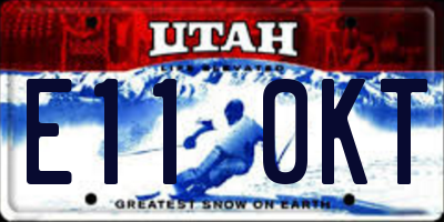 UT license plate E110KT