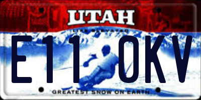 UT license plate E110KV