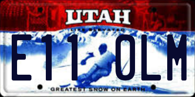 UT license plate E110LM