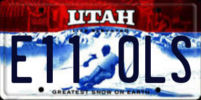 UT license plate E110LS
