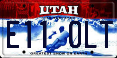 UT license plate E110LT