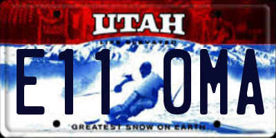 UT license plate E110MA