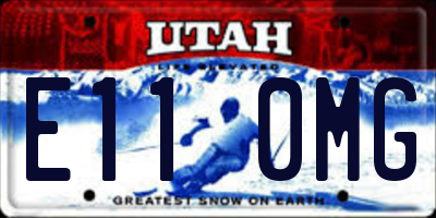 UT license plate E110MG