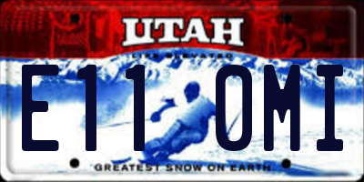 UT license plate E110MI