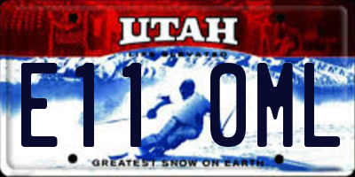 UT license plate E110ML