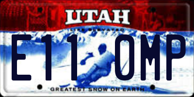 UT license plate E110MP